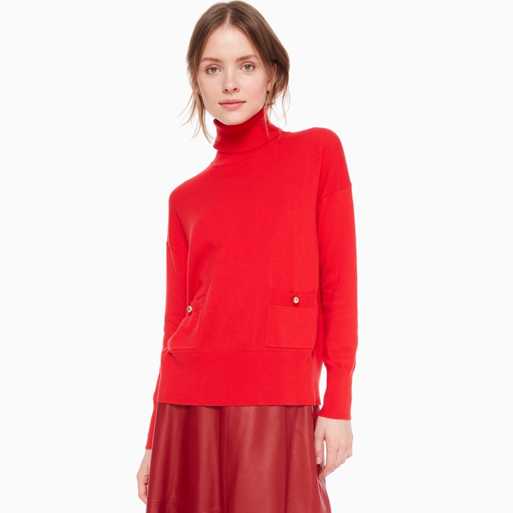 kate spade | turtleneck pocket sweater